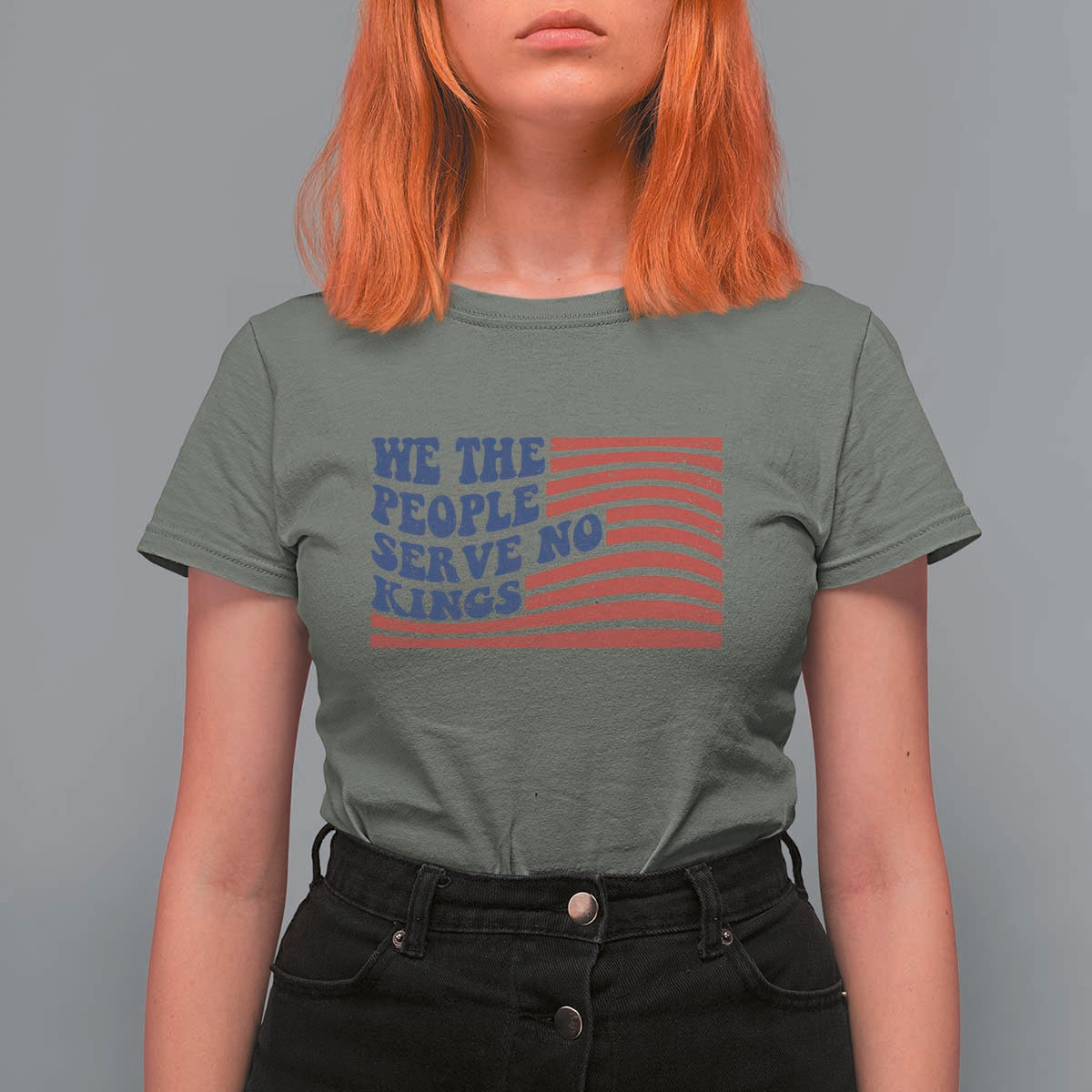 We The People Serve No Kings T Shirt For Women American Freedom Protest