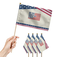 We The People Serve No Kings Patriotic Handheld Flag American Freedom Protest