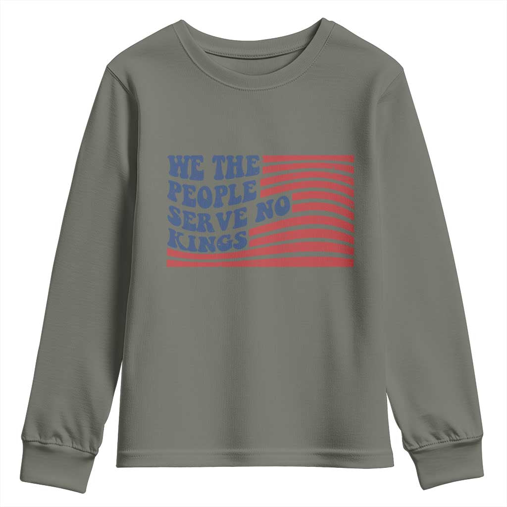 We The People Serve No Kings Youth Sweatshirt American Freedom Protest