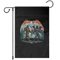 Patriotic Bigfoot And Mothman Garden Flag Funny Cryptid Lover Gift