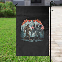 Patriotic Bigfoot And Mothman Garden Flag Funny Cryptid Lover Gift
