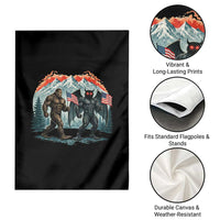 Patriotic Bigfoot And Mothman Garden Flag Funny Cryptid Lover Gift