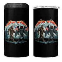 Patriotic Bigfoot And Mothman 4 in 1 Can Cooler Tumbler Funny Cryptid Lover Gift