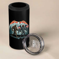 Patriotic Bigfoot And Mothman 4 in 1 Can Cooler Tumbler Funny Cryptid Lover Gift