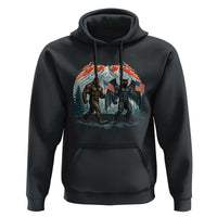 Patriotic Bigfoot And Mothman Hoodie Funny Cryptid Lover Gift