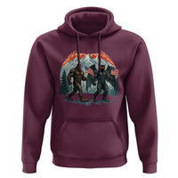 Patriotic Bigfoot And Mothman Hoodie Funny Cryptid Lover Gift