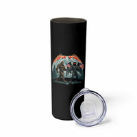 Patriotic Bigfoot And Mothman Skinny Tumbler Funny Cryptid Lover Gift