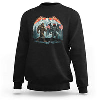 Patriotic Bigfoot And Mothman Sweatshirt Funny Cryptid Lover Gift