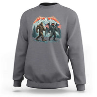 Patriotic Bigfoot And Mothman Sweatshirt Funny Cryptid Lover Gift