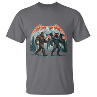 Patriotic Bigfoot And Mothman T Shirt Funny Cryptid Lover Gift
