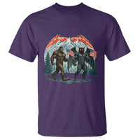 Patriotic Bigfoot And Mothman T Shirt Funny Cryptid Lover Gift