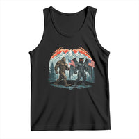 Patriotic Bigfoot And Mothman Tank Top Funny Cryptid Lover Gift