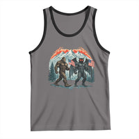 Patriotic Bigfoot And Mothman Tank Top Funny Cryptid Lover Gift