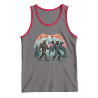 Patriotic Bigfoot And Mothman Tank Top Funny Cryptid Lover Gift