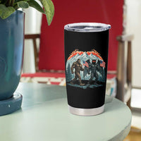 Patriotic Bigfoot And Mothman Tumbler Cup Funny Cryptid Lover Gift