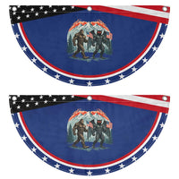 Bigfoot And Mothman Patriotic Fan Flag Funny Cryptid Lover Gift