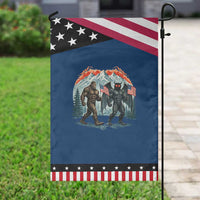 Patriotic Bigfoot And Mothman Garden Flag Funny Cryptid Lover Gift