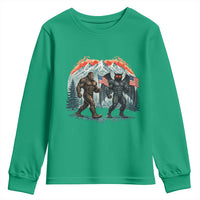 Patriotic Bigfoot And Mothman Youth Sweatshirt Funny Cryptid Lover Gift