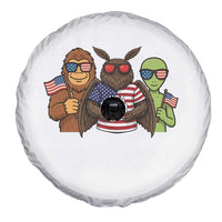Funny Bigfoot Mothman Alien Spare Tire Cover USA 250th Anniversary