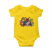 Funny Bigfoot Mothman Alien Baby Onesie USA 250th Anniversary