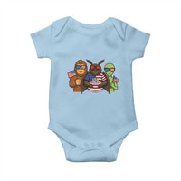 Funny Bigfoot Mothman Alien Baby Onesie USA 250th Anniversary