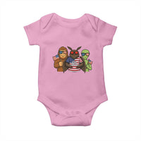 Funny Bigfoot Mothman Alien Baby Onesie USA 250th Anniversary