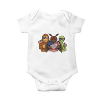 Funny Bigfoot Mothman Alien Baby Onesie USA 250th Anniversary
