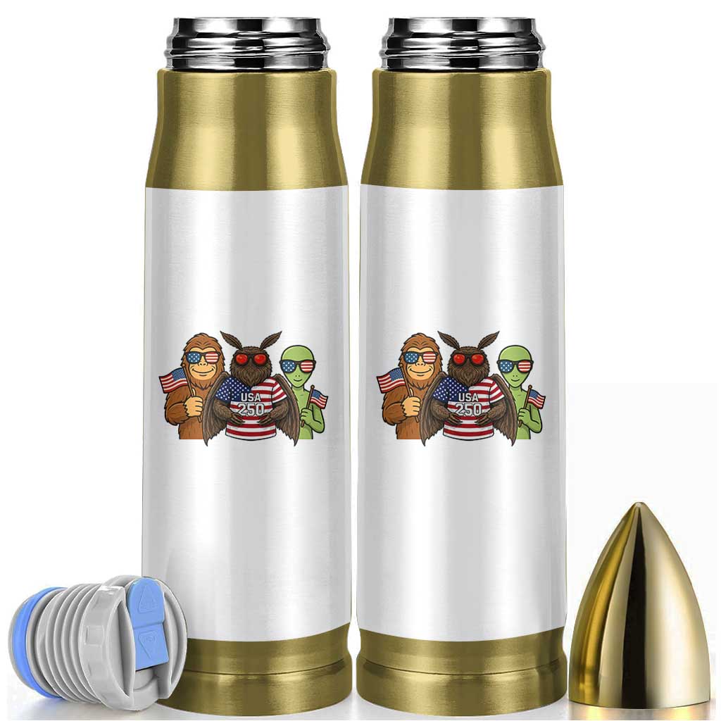 Funny Bigfoot Mothman Alien Bullet Tumbler USA 250th Anniversary