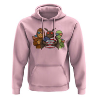 Funny Bigfoot Mothman Alien Hoodie USA 250th Anniversary