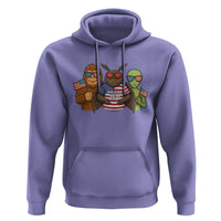 Funny Bigfoot Mothman Alien Hoodie USA 250th Anniversary