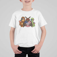 Funny Bigfoot Mothman Alien T Shirt For Kid USA 250th Anniversary