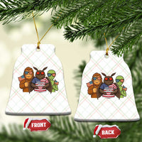 Funny Bigfoot Mothman Alien Ceramic Ornament USA 250th Anniversary