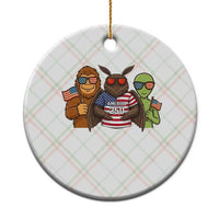 Funny Bigfoot Mothman Alien Ceramic Ornament USA 250th Anniversary