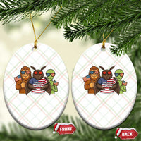 Funny Bigfoot Mothman Alien Ceramic Ornament USA 250th Anniversary