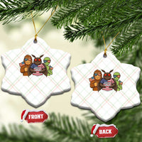 Funny Bigfoot Mothman Alien Ceramic Ornament USA 250th Anniversary