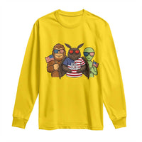 Funny Bigfoot Mothman Alien Long Sleeve Shirt USA 250th Anniversary