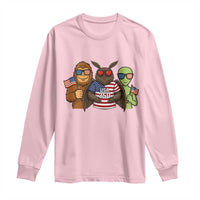 Funny Bigfoot Mothman Alien Long Sleeve Shirt USA 250th Anniversary