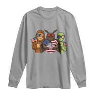 Funny Bigfoot Mothman Alien Long Sleeve Shirt USA 250th Anniversary