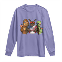 Funny Bigfoot Mothman Alien Long Sleeve Shirt USA 250th Anniversary