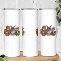 Funny Bigfoot Mothman Alien Skinny Tumbler USA 250th Anniversary