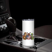 Funny Bigfoot Mothman Alien Skinny Tumbler USA 250th Anniversary