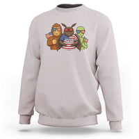 Funny Bigfoot Mothman Alien Sweatshirt USA 250th Anniversary