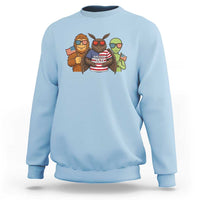 Funny Bigfoot Mothman Alien Sweatshirt USA 250th Anniversary