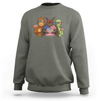 Funny Bigfoot Mothman Alien Sweatshirt USA 250th Anniversary