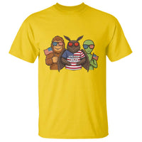 Funny Bigfoot Mothman Alien T Shirt USA 250th Anniversary