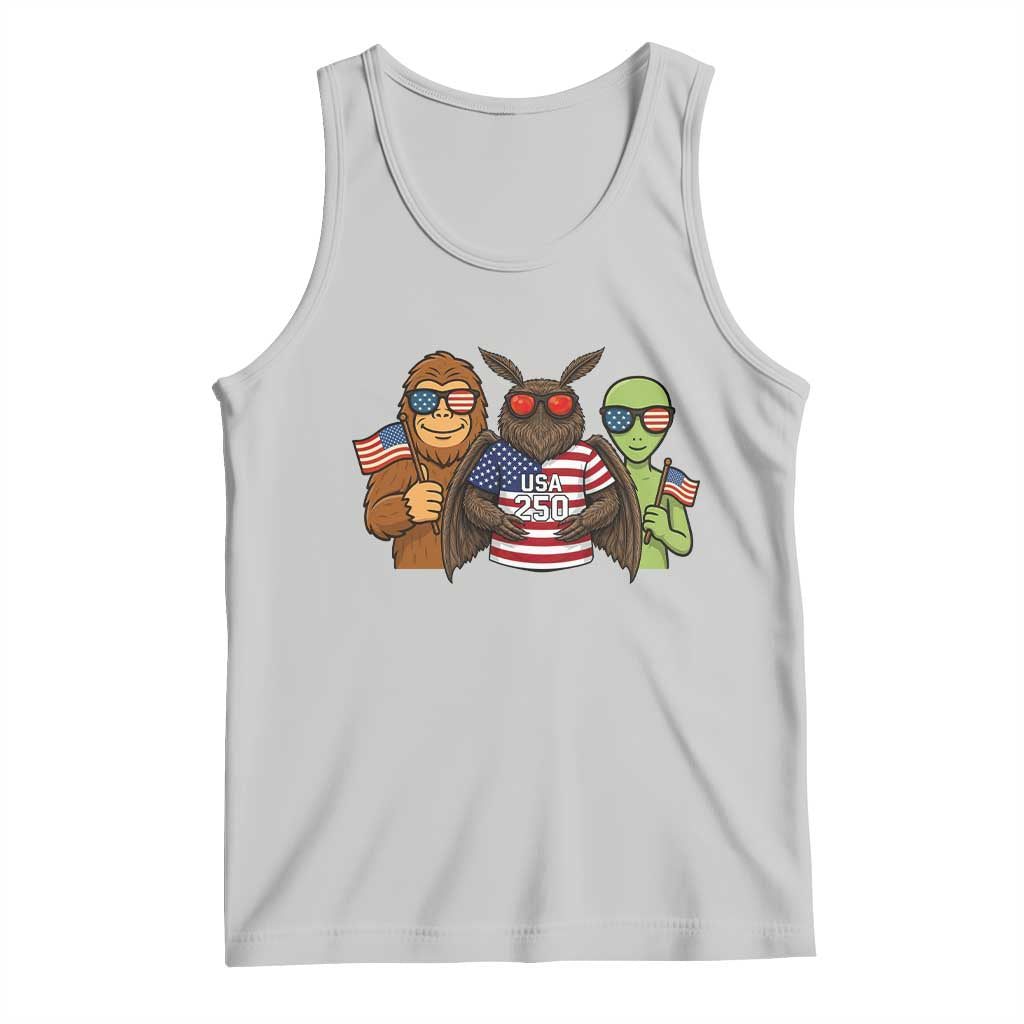 Funny Bigfoot Mothman Alien Tank Top USA 250th Anniversary