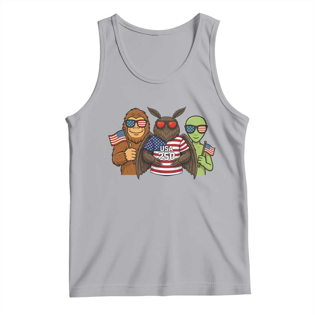 Funny Bigfoot Mothman Alien Tank Top USA 250th Anniversary