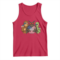 Funny Bigfoot Mothman Alien Tank Top USA 250th Anniversary