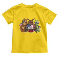 Funny Bigfoot Mothman Alien Toddler T Shirt USA 250th Anniversary