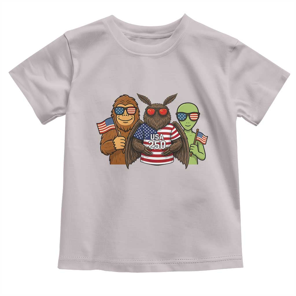 Funny Bigfoot Mothman Alien Toddler T Shirt USA 250th Anniversary